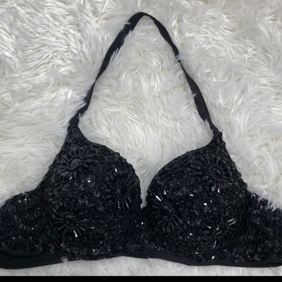 Black BEADED Madonna...Selena BRA!!!  AMAZING!!!! - Picture 11 of 15